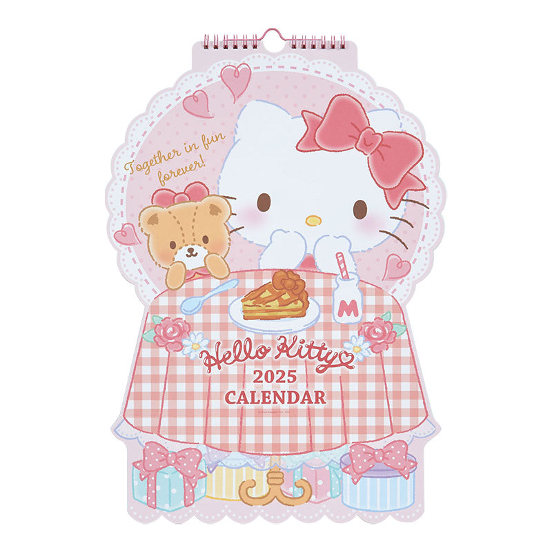 Hello Kitty 2025 Die-Cut Wall Calendar Stationery Japan Original   