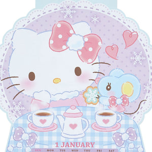 Hello Kitty 2025 Die-Cut Wall Calendar Stationery Japan Original   