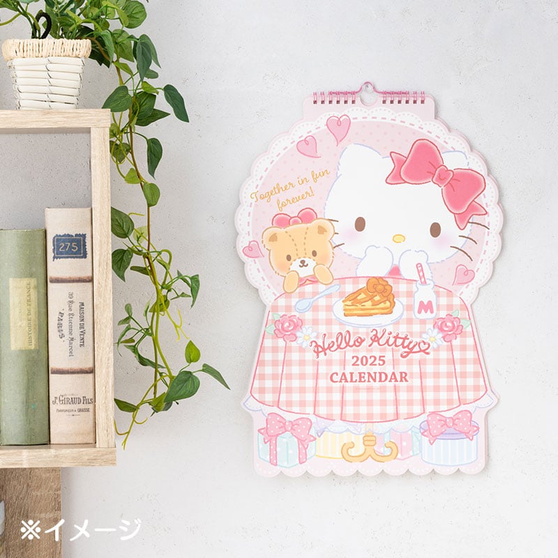 Hello Kitty 2025 Die-Cut Wall Calendar Stationery Japan Original   