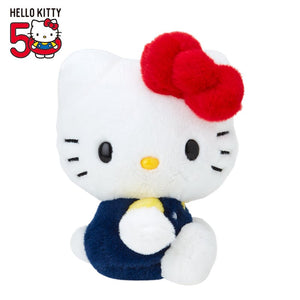 Hello Kitty 50th Anniv. Plush Mascot (Dark Blue Overalls) Plush Japan Original   