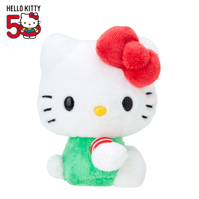 Hello Kitty 50th Anniv. Plush Mascot (Green Overalls) Plush Japan Original   