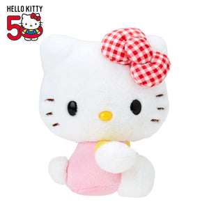 Hello Kitty 50th Anniv. Plush Mascot (Red Gingham Bow) Plush Japan Original