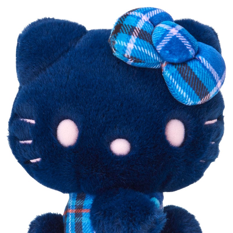 Hello Kitty 50th Anniv. Plush Mascot (Blue Tartan) Plush Japan Original   