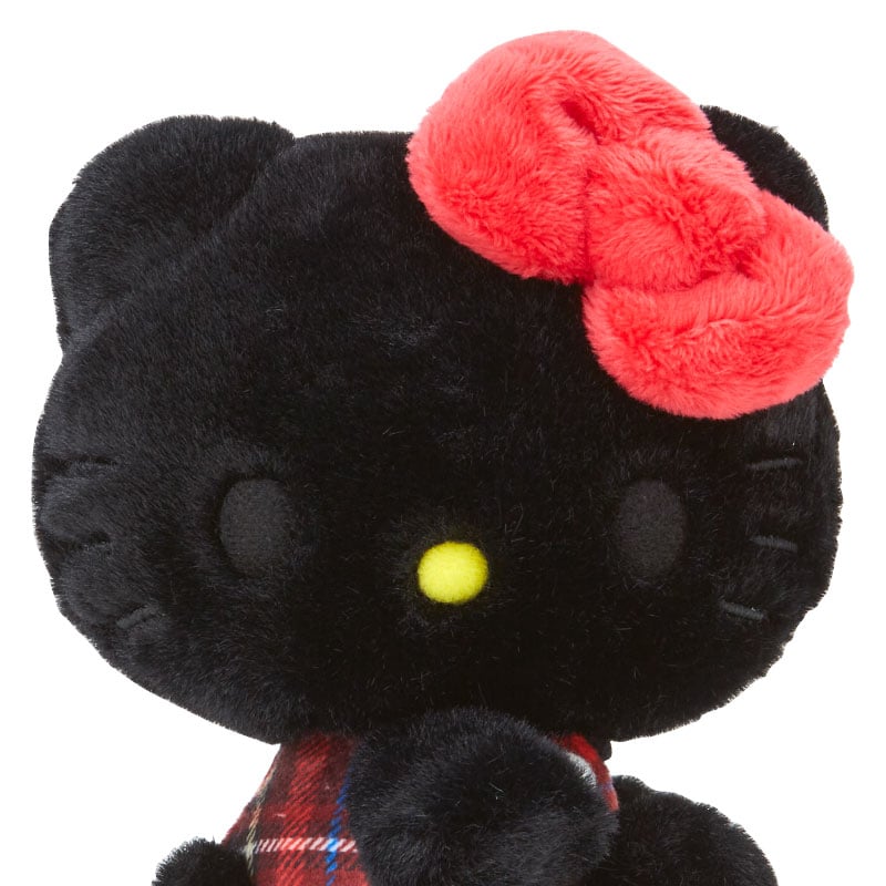 Hello Kitty 50th Anniv. Plush Mascot (Black Tartan) Plush Japan Original   