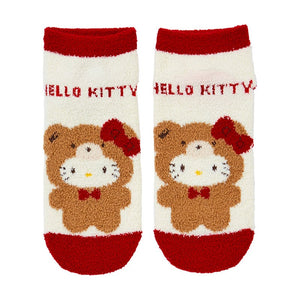 Hello Kitty Teddy Bear Cozy Ankle Socks (Red) Accessory Japan Original   