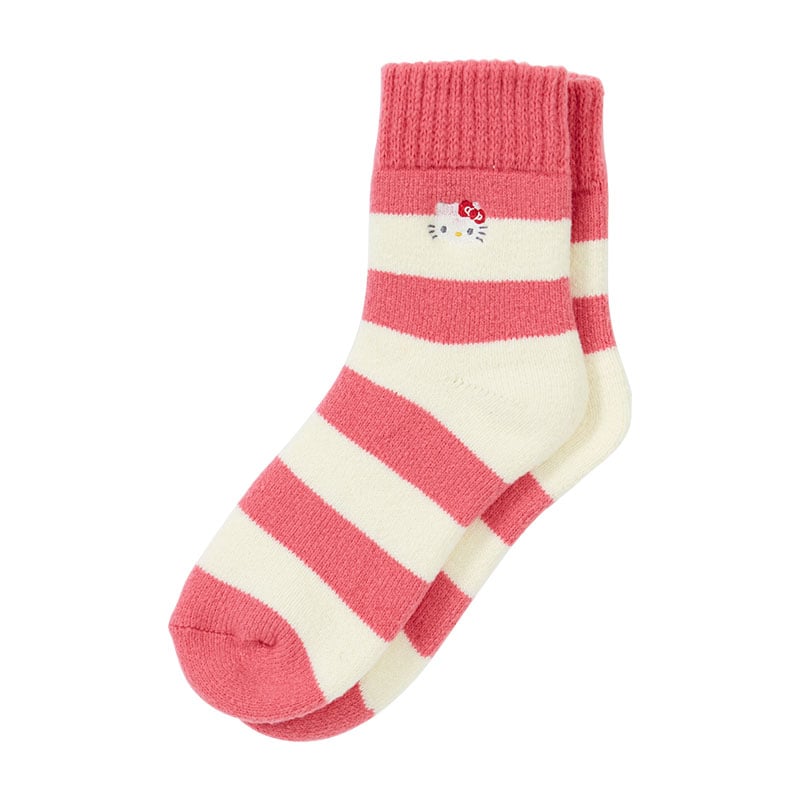 Hello Kitty Cozy Cuff Striped Lounge Socks Accessory Japan Original   