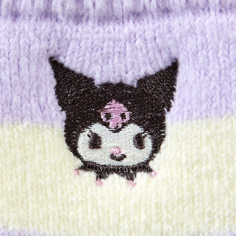 Kuromi Cozy Cuff Striped Lounge Socks Accessory Japan Original   