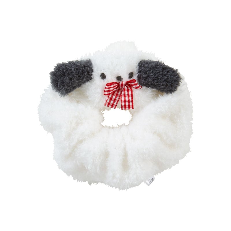 Pochacco Cozy Plush Scrunchie (Gingham Bow) Accessory Japan Original   