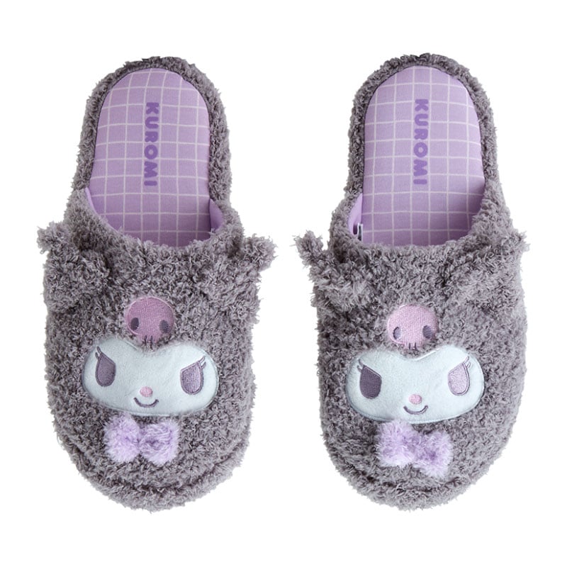 Kuromi Cozy Sherpa Adult Slippers Shoes Japan Original   