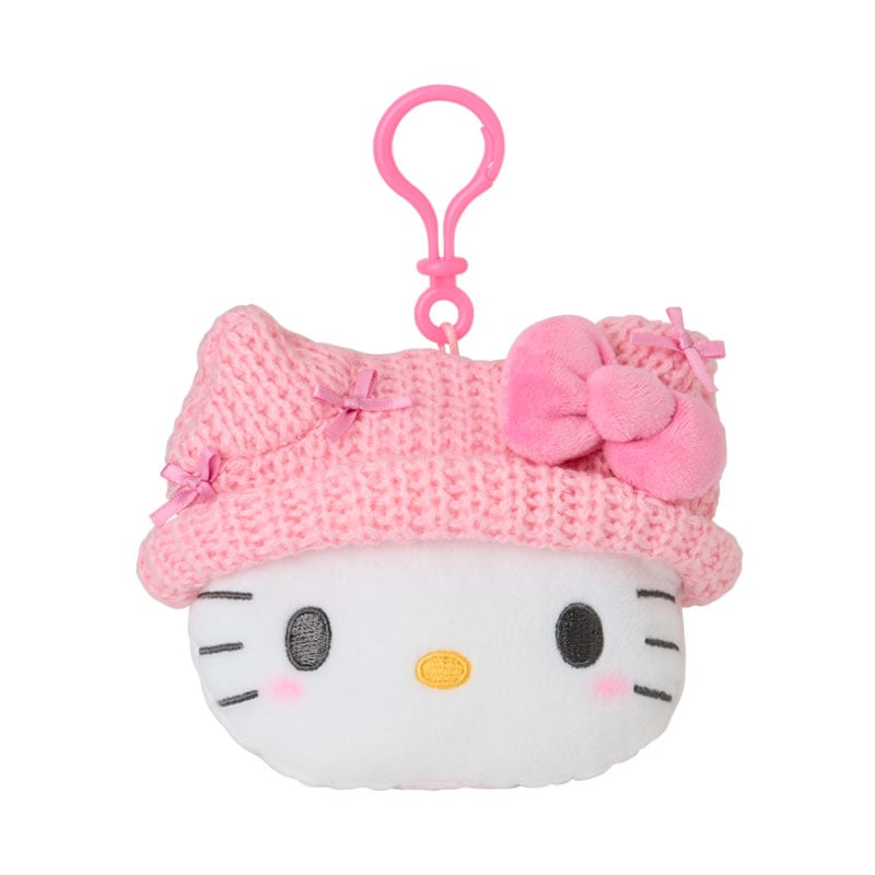 Hello Kitty Cozy Cap Mascot Clip Pouch Accessory Japan Original   