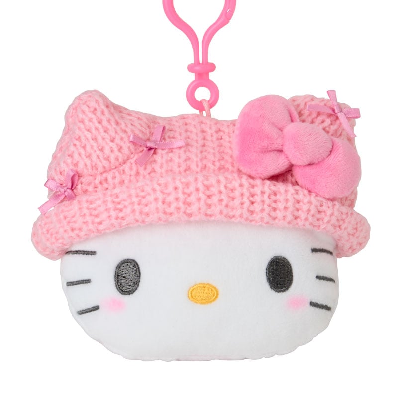 Hello Kitty Cozy Cap Mascot Clip Pouch Accessory Japan Original   