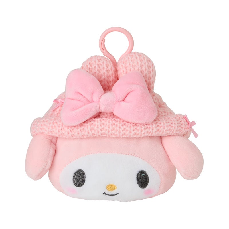 My Melody Cozy Cap Mascot Clip Pouch Accessory Japan Original   