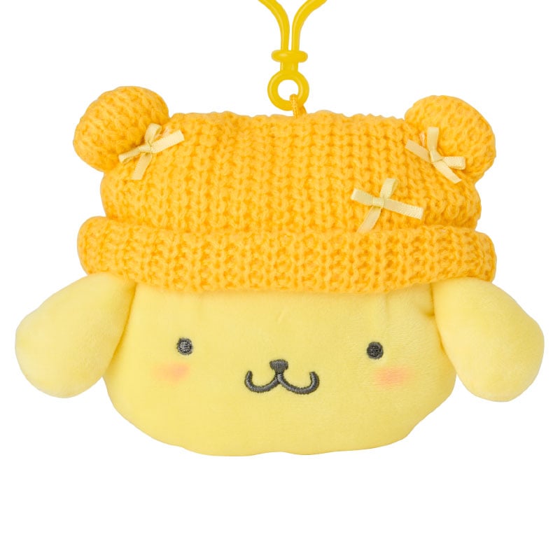 Pompompurin Cozy Cap Mascot Clip Pouch Accessory Japan Original   