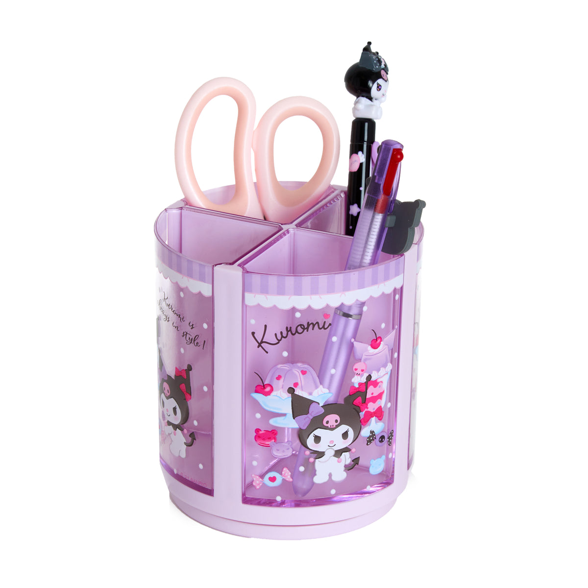 Kuromi Rotating Pen Stand (Sweets Series) Home Goods Japan Original   