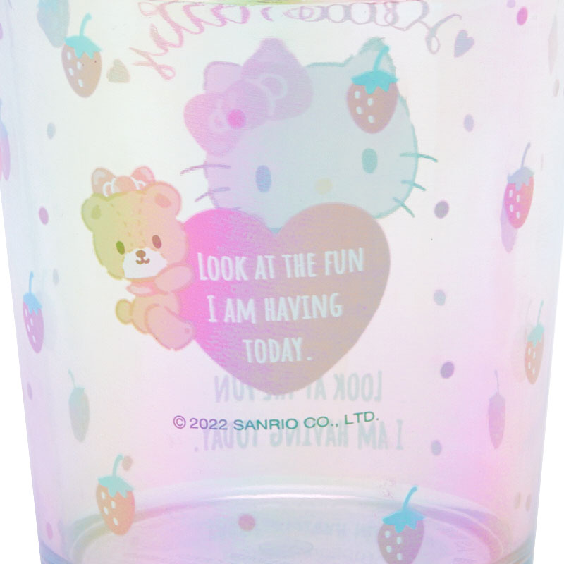 Hello Kitty Holographic Plastic Cup Travel Japan Original   