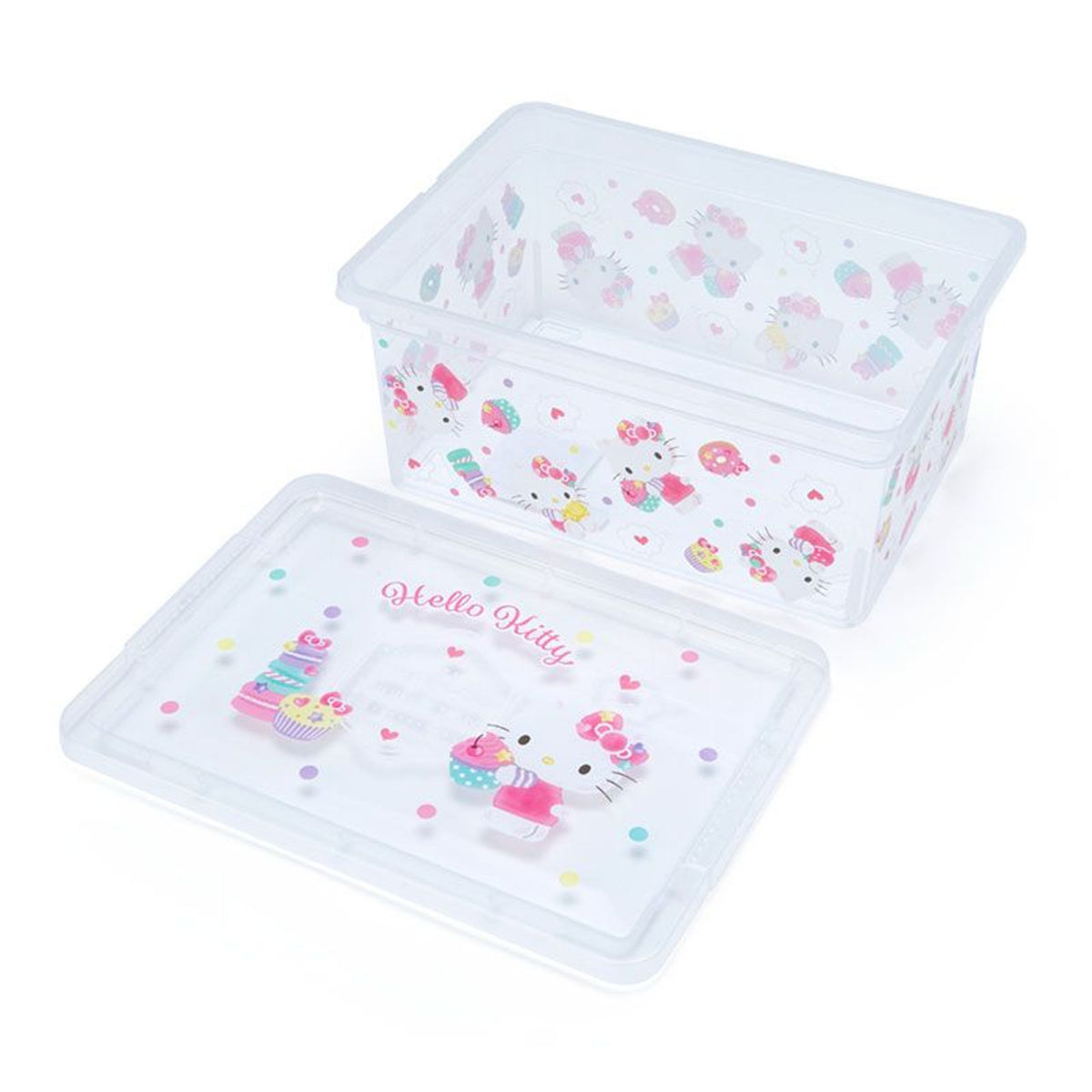 Hello Kitty Clear Storage Box Home Goods Japan Original   