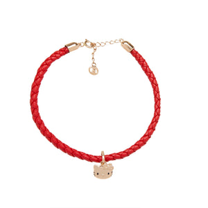 Hello Kitty x Chow Tai Fook Classic 18K Gold Red Bracelet Jewelry Chow Tai Fook   