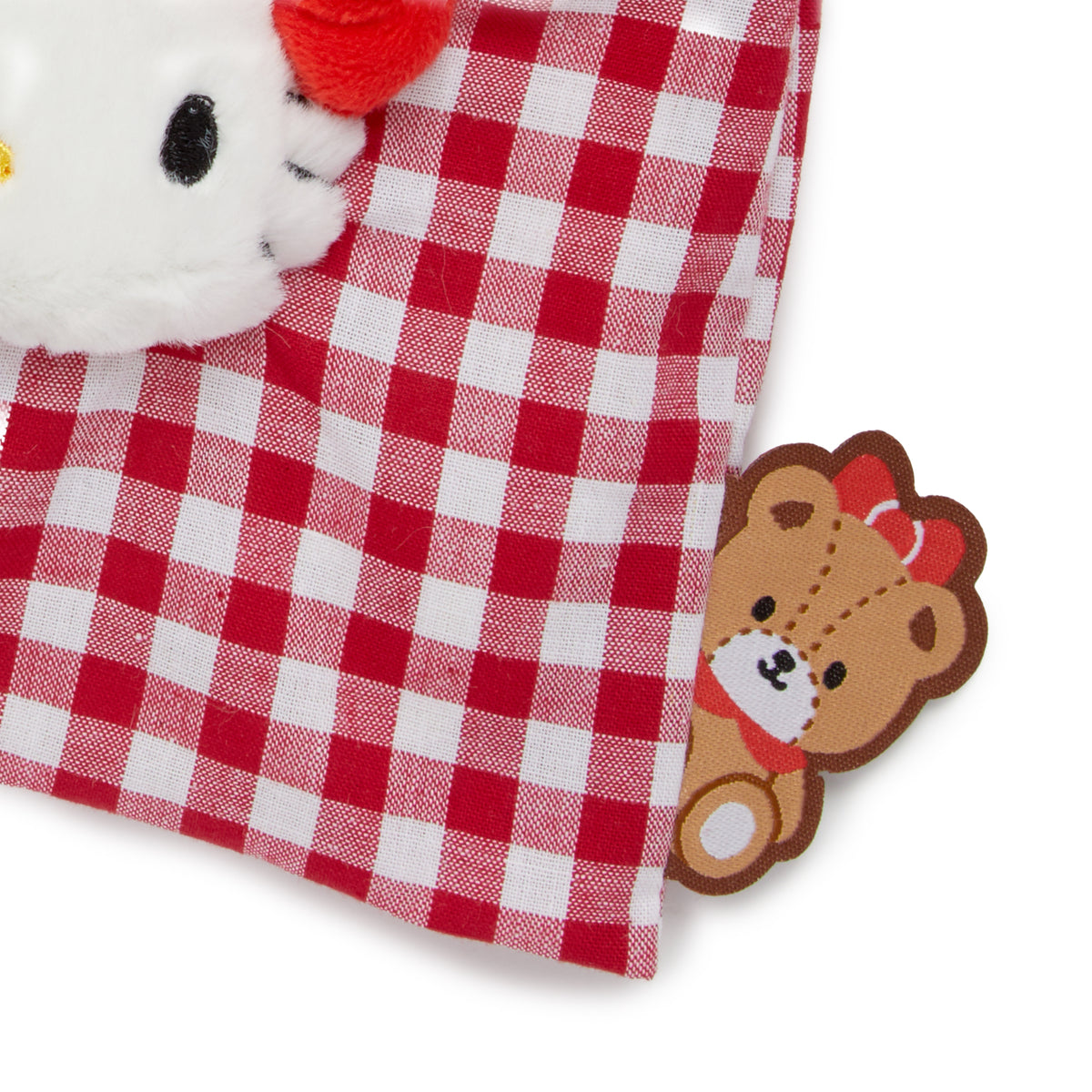 Japan Korean Checkerboard Happy Towel Embroidery Plush Soft Case
