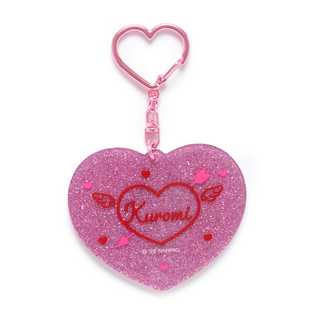 Glitter Heart Pink Keychain - Seven Season