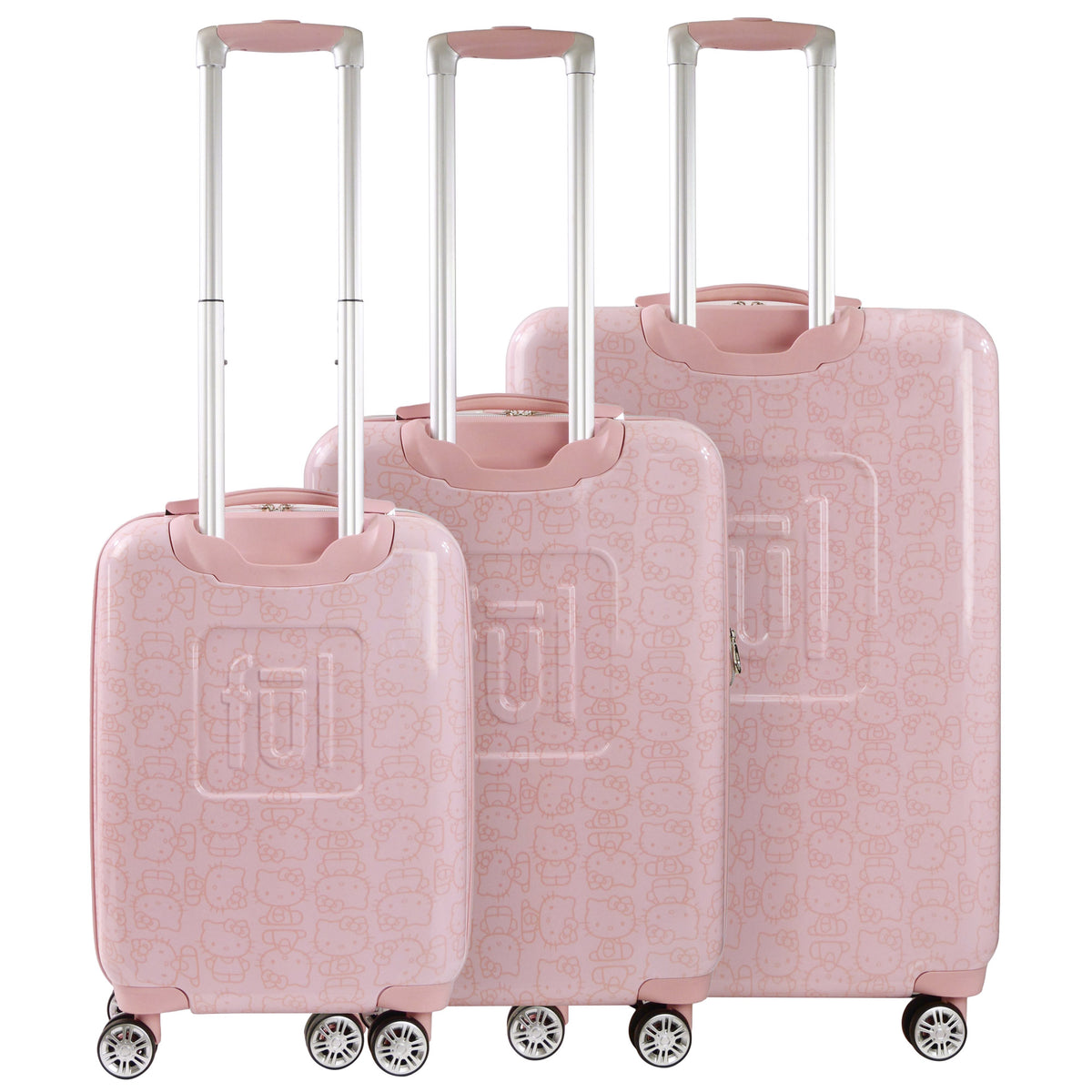 Hello Kitty x FUL Pose 3-Pc Hardshell Luggage (Pink) Travel Concept 1   
