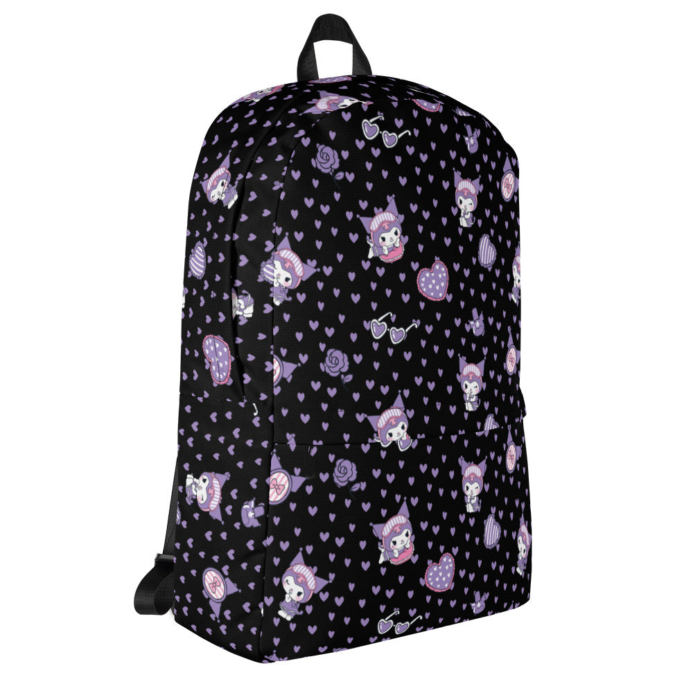 Glam Medium Plush Duffle Bag - Black Sleepover