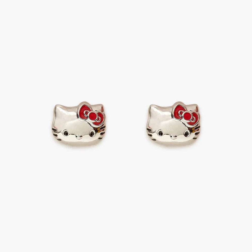 Hello Kitty x Pura Vida Face Stud Earrings (Silver)