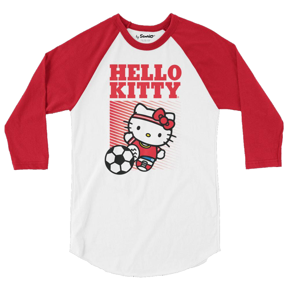 Printful Hello Kitty Soccer Raglan, 2XL