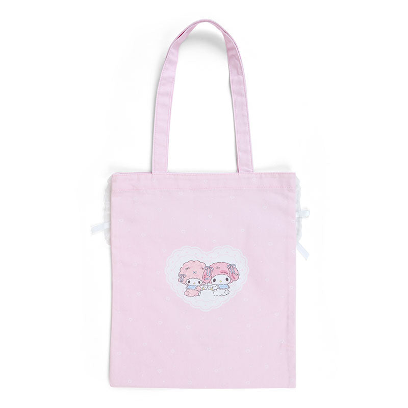 Hello Kitty reversible tote bag with mini bag white Japan limited